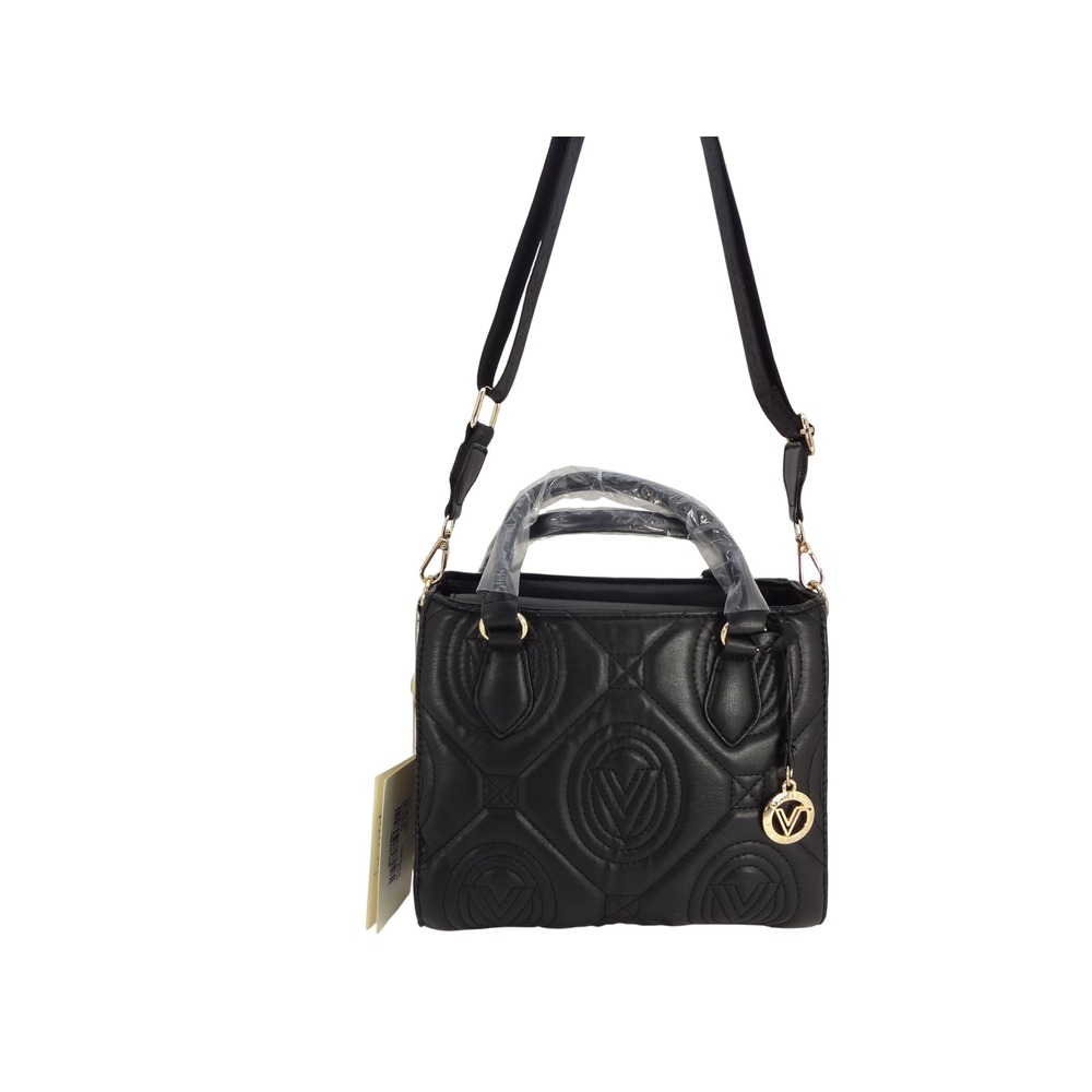 Valentino Orlandi Crossbody Bag Small Black New Quilted Vegan Leather